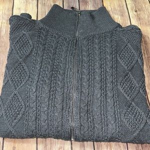 Coofandy Gray Zippered Sweater, Size Medium
